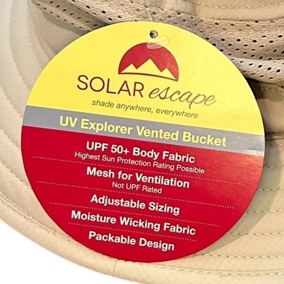 NWT Solar Escape UPF 50+ Explorer Vented Bucket Hat - Picture 3 of 6